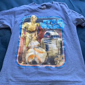Boys’ Large Star Wars Android (C-3PO, BB-8, R2-D2) Shirt. Cleaned and washed.